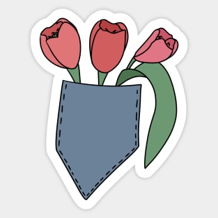 Tulips in the Pocket Sticker